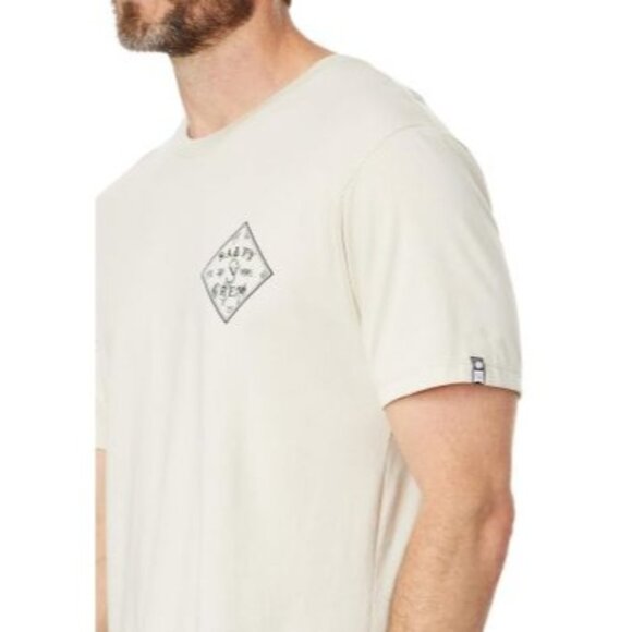 Salty Crew Tippet Fill Tee Size Large Bone Short Sleeve NWT Shirt - Picture 2 of 8